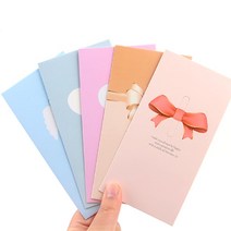 10개 생일 기념일 출산 파스텔컬러 축하카드 승진 부모님생신 전시회 연주회, 리본 - 핑크