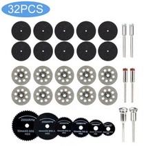 Cspe HSS 미니 원형 톱 블레이드 금속 커팅 디스크 Dremel 드릴 비트 로타리 공구 액세서리, CHINA, 32pcs Set