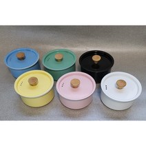 국산 이엔텍 법랑냄비(6 Color), 블랙, 16cm
