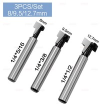 갓다 자동스트리퍼 STONEGO-1/4 "생크 6.35mm 커터 라우터 비트 1 개/3 개 육각 볼트 키 홀 T 슬롯, 04 3PCS