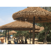 초가파라솔 밀짚파라솔 라탄 카페 지푸라기 볏짚만, 갈색
