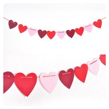 펠트하트가랜드(소형)A타입3색 생일 배너 파티, wltn406 본상품선택