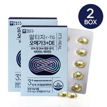 RTG 알티지 오메가3 비타민D 비타민E 냄새없는 정제어유 캡슐 EPA DHA 임산부 여성 남성 혈행개선 뼈건강 항산화 영양제, 애플트리김약사네 알티지 오메가3 비타민DE 60캡슐, 2박스