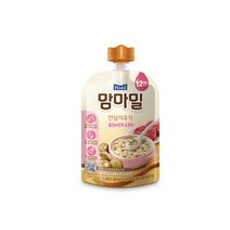 맘마밀 안심이유식 아스파라거스와 닭가슴살(12개월) 100g, 1팩, 표고버섯과 소고기