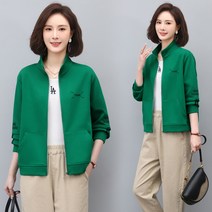 봄 숏 코트 여성 숏 캐주얼 와일드 하이넥 야구복 여성 집업 카디건