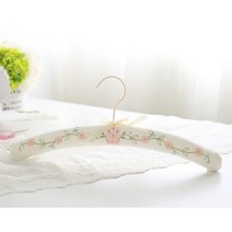 자수 옷걸이 옷가게 매장 디피용 인테리어 소품, 3개입, 나비 꽃(오프화이트)