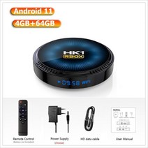 안드로이드셋탑 안드로이드tv 박스 tv셋톱박스 신제품 HK1RBOX W2 스마트 Tv 박스 안드로이드 11 Amlogic S, 03 4G 64G TV BOX_01 미국 플러그