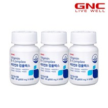 [GNC] 비타민B 컴플렉스 60정 30일분 x 3병 / 온라인 공식몰, 없음