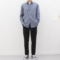 더셔츠스튜디오 세미 오버핏 스판 솔리드 셔츠