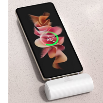 언제 어디서나 스마트폰충전기 5000mAh 보조배터리 도킹형 간편휴대 LG벨벳 V50S V50 G8 G7 Q61 Q52 Q51 Q9, 선택1번 C타입 - 화이트