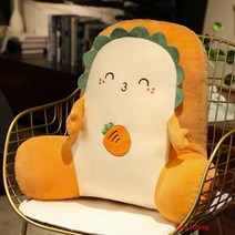 puildaug 사무실 좌석 베개 허리 쿠션 허리 쿠션 허리 쿠션 허리 쿠션 의자 허리 소파 임산부 베개, 당근 55*55cm
