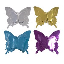 3D 미러 입체 곤충 나비 스티커 행사 매장 아이 어린이 방 집 유치얼집 데코 방 벽 꾸미기 거울 벽장식 포인트 찢어진 벽지 보완 보수 가리개 가구 창문 유리 부착 골드 12P