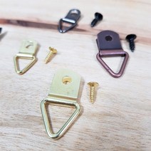 창작스튜디오 놀자 삼각고리 못 세트 소량 대량 액자고리 나무걸이 문패 만들기 DIY 공예 목공 나무판 부자재, 골드(대) 30세트