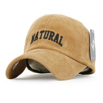 베이직엠 남성 여성 겨울 야구모자 볼캡 잔골덴 벨크로 NATURAL