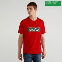 베네통 Basic pattern logo t-shirt 0F 3096J17H6 015