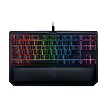 Razer 블랙위도우 TE 크로마 v2 TKL 텐키리스 기계식 게이밍 키보드 Chroma RGB 조명 마그네틱 손목 받침대 옐로우 키 스위치, Keyboard, Yellow Switches - Linear Sil