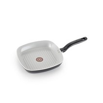 T-fal 특수 세라믹 그릴 팬 식기 세척기 및 오븐 사용 가능 25.4cm 블랙 (G90040), Grill Pan_1-Piece