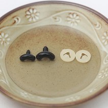 펠트친구 [대량구매] 웃는눈(100개) 인형 눈알 단추 장식, 13mm