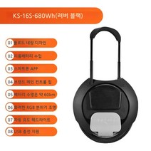 신형 킹송16S 16인치 전동휠 840Wh 배터리 1200W 출력 외발전동휠, 36V, KS16S 680w 블랙