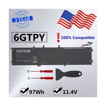 델 Dell XPS 15 9570 9560 9550 Precision 5530 5520 5510 GPM03용 97Wh 6GTPY 배터리, Precision 5510 M5510 Workstati