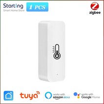 Zigbee 온도 및 습도 센서 WiFi Tuya 스마트 홈 습도계 Yandex Alexa 음성 제어 실시간 모니터 Dropshippin, 06 Zigbee 1PCS