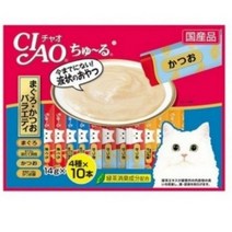 이나바 챠오츄루 버라이어티 고양이 간식, 참치 + 가다랑어, 560g, 1개