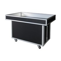 [국내산] 사각매대 SM-700 / 검정 / 접이식, [4자]W1200*D730*H820, [4자]전면+측면