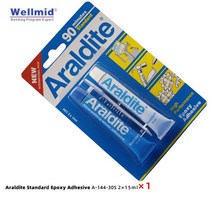 Araldite 2 × 15ml 천천히 다목적 표준 초강력 에폭시 접착제 오리지널 본드 고무 금속 목재 단단한 플라, 01 30mlStandard1piece