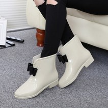 여성 레인부츠 숏 미들 롱 레인 장화 장마철 패션 장화 레인슈즈 꽃 나비 발목 방수 솔리드 비