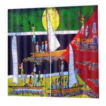 CY SHOP 2 Pcs/Panels 아프리카 스타일 이미지 디지털 인쇄 커튼 커튼 침실