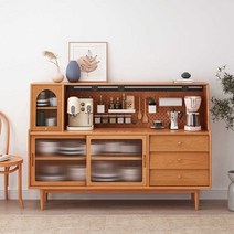 홈카페수납장 주방 대형 그릇 접시 펜트리장 장식장, 180x45x125(전기 트랙 제외)