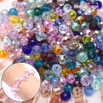 히야가게 컬러 론델 비즈 33종 6mm, 2.크리스탈AB(46cm)