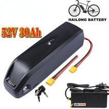 오리지널 52V 배터리 30AH 52V 이바이크 배터리 Hailong 전기 자전거 배터리 30A 500W750W 1000W 18650 셀 BBS02 BBS03 BBSHD Bafa, 36V 20Ah EU Charger