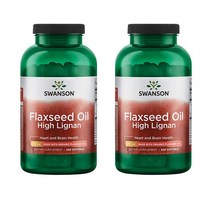 Swanson Flaxseed Oil High Lignan 스완슨 아마씨유 오메가 369 하이리그난 980mg 200캡슐 2개, 200정