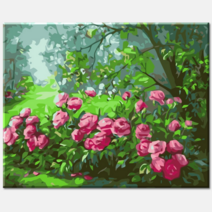 모모픽스페인팅 DIY 정물화그리기 세트 40 x 50 cm, J26 작약 꽃밭