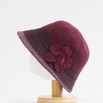 지오마켓 가을 겨울 플라워 벙거지 모자 중년 여성 버킷햇 미시모자 엄마 할머니모자