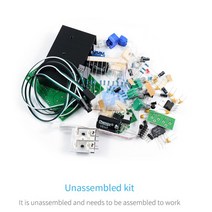 앰프 UNISIAN 2.1 TDA2030 앰프 3 채널 오디오 보드 베이스 고음 사운드 컨트롤 20cm 연장 케이블 포함, [01] Unassembled Kit