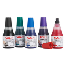 에스엠프린팅 자동스탬프 잉크 25ml (컬럽) 정품 리필 수성 불변잉크 스탬프패드 충전, 청보라