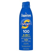 Coppertone SPORT 연속 자외선 차단 스프레이 광범위 스펙트럼SPF100 무향 모든피부타입용 156g 1개