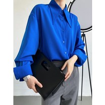 셔츠 블라우스 루즈핏 기본 무지 오피스룩 여자 라펠 카라