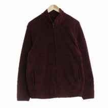 유니클로 버건디 플리스집업 공용 S 0664