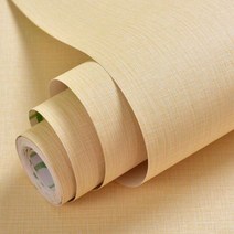 린넨 패턴 자체 접착 벽 스티커 욕실 주방 필름 방수 단색 벽지 침실 거실 장식, 60cmx100cm, flax beige