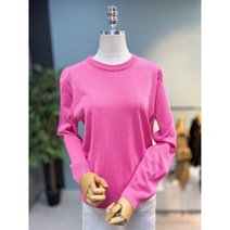 비비드 컬러 라운드넥 니트