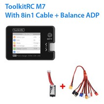 드론용품 ToolkitRC M7 서보 테스터 도구 200w 10A DC 출력 1-6s 다기능 스마트 밸런스 충전기 ESC 모터 및 100W 어댑터, 04 M7 collocation 3