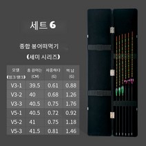 LongFatoys 민물찌 세트 케이스 중층 붕어 낚시용품, 패키지 6, 블랙케이스
