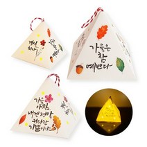 판박이네1833 가을 삼각조명등(2종 택1), 전구색:1.레인보우색