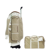 BMW 베이지 캐리어형 바퀴골프백 캐디백 보스톤백 세트여성 운동가방 경량 생활방수