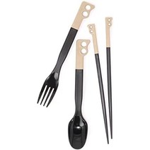 chums 첨스 캠핑카 수저세트 3종, 브라운블랙, 숟가락 - 길이 20cm · 포크 - 길이 20c