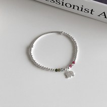 실버925 은볼 코끼리 펜던트 토르말린 천연 원석 여자팔찌