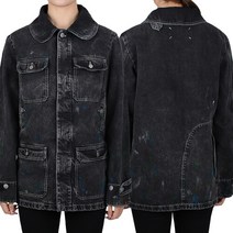 엠엠식스 메종 마르지엘라 [메종마르지엘라] 페인트 블랙 데님자켓 (S51AM0475 S30842 900)